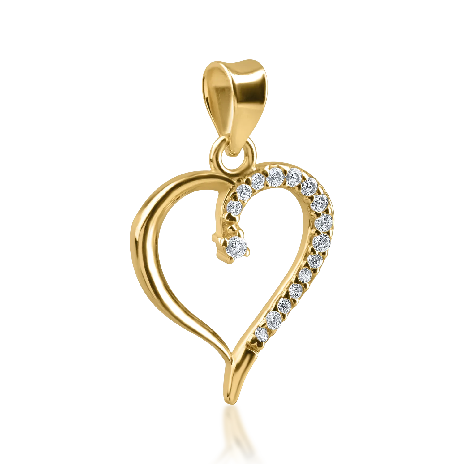 Yellow gold heart pendant