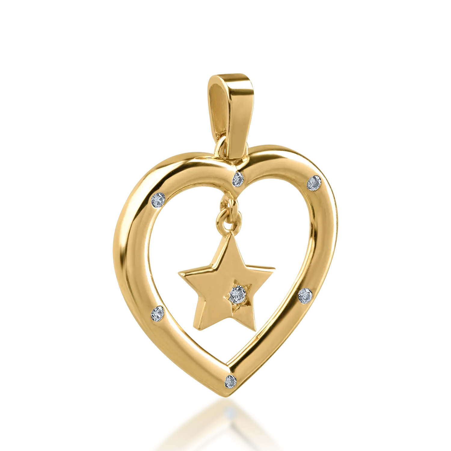 Yellow gold heart pendant