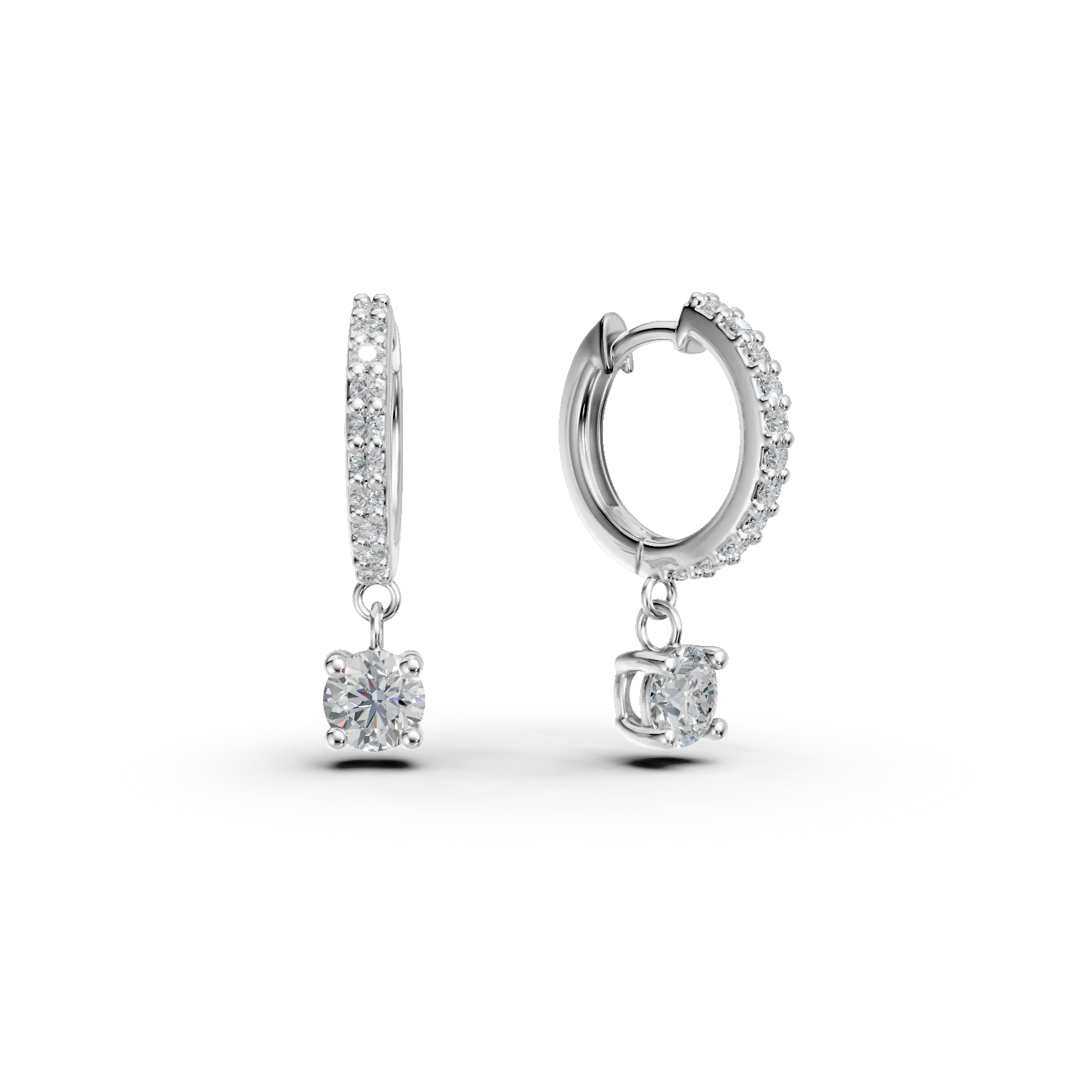 Cercei pentru copii din aur alb