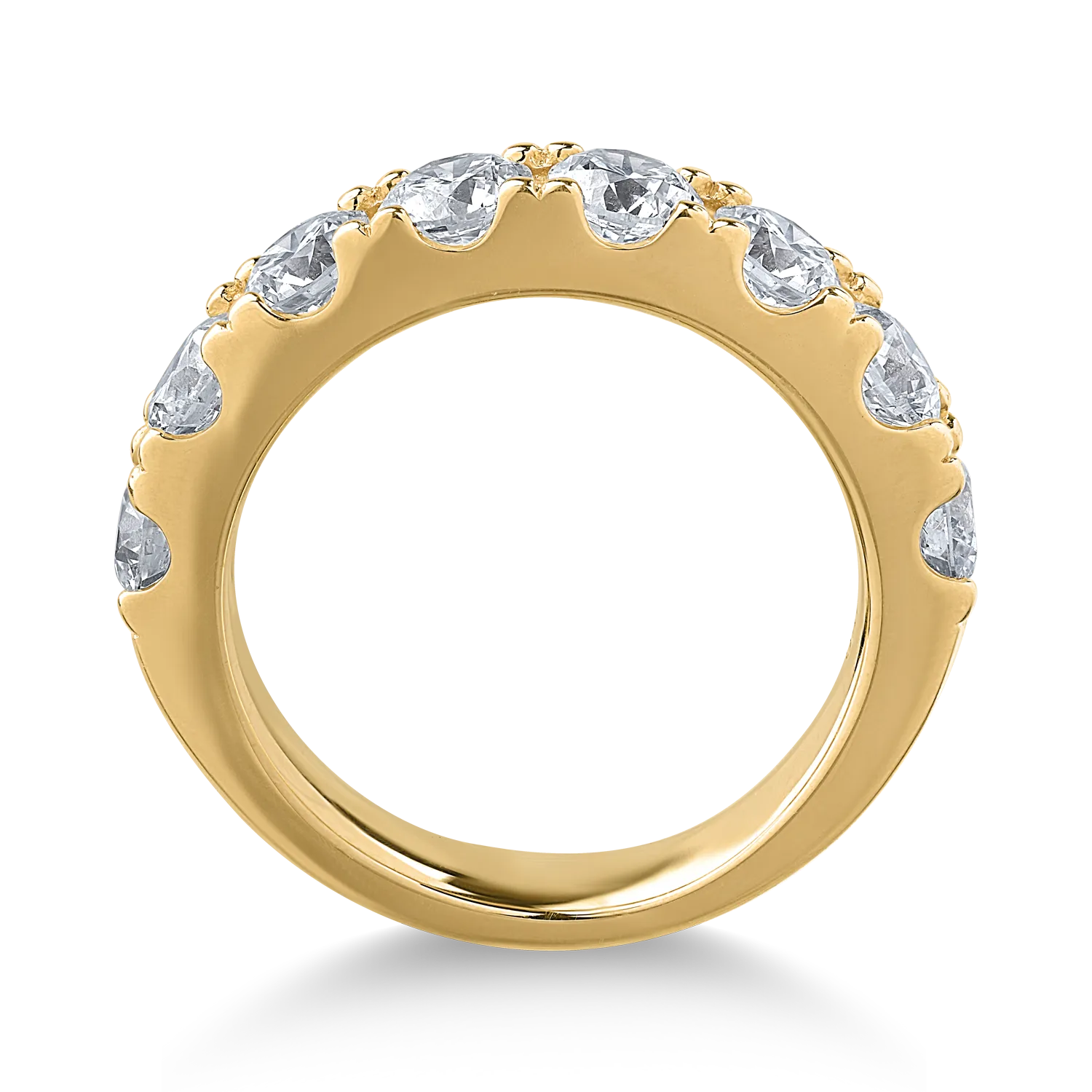 18K yellow gold ring with 2ct diamonds