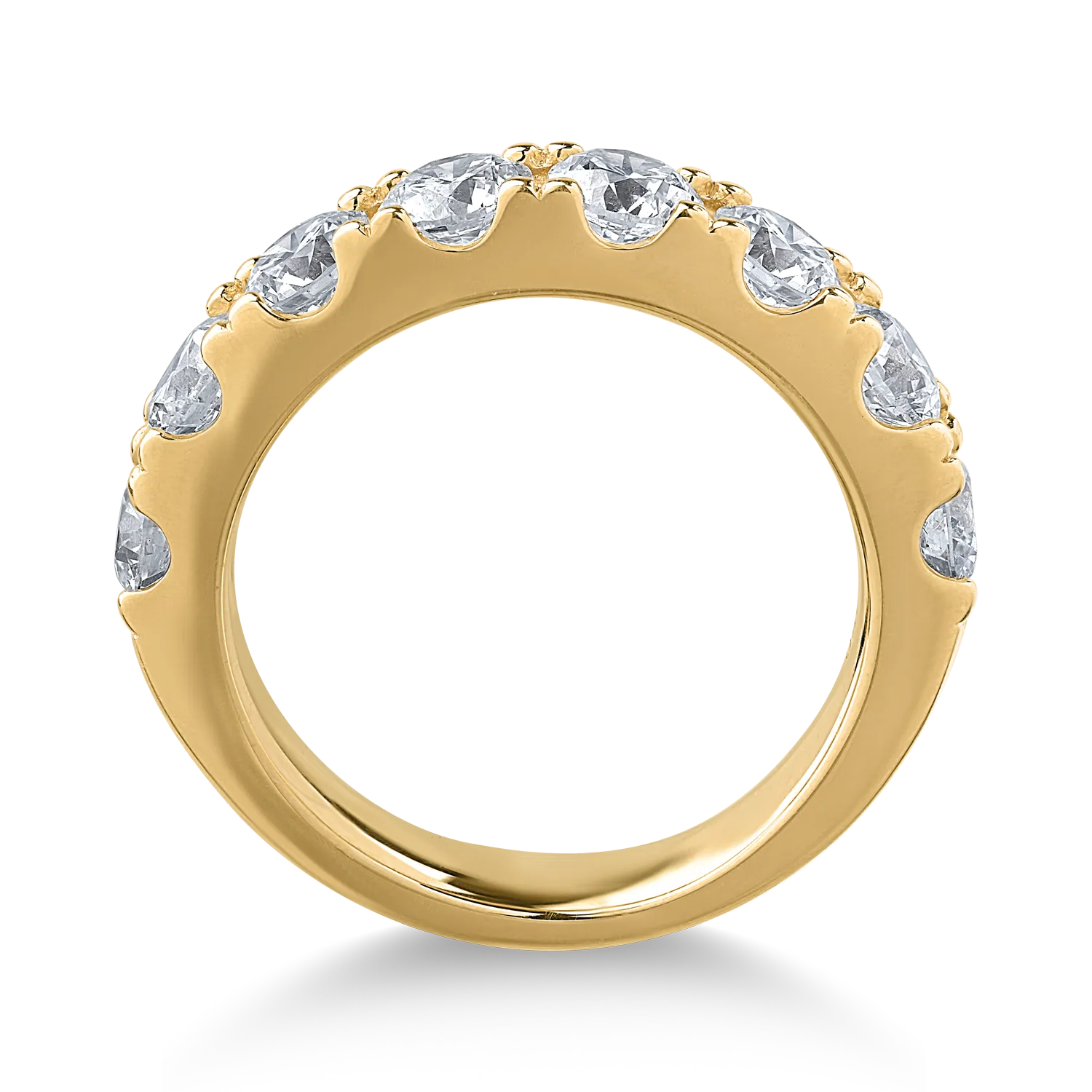 Inel din aur galben de 18K cu diamante de 2ct