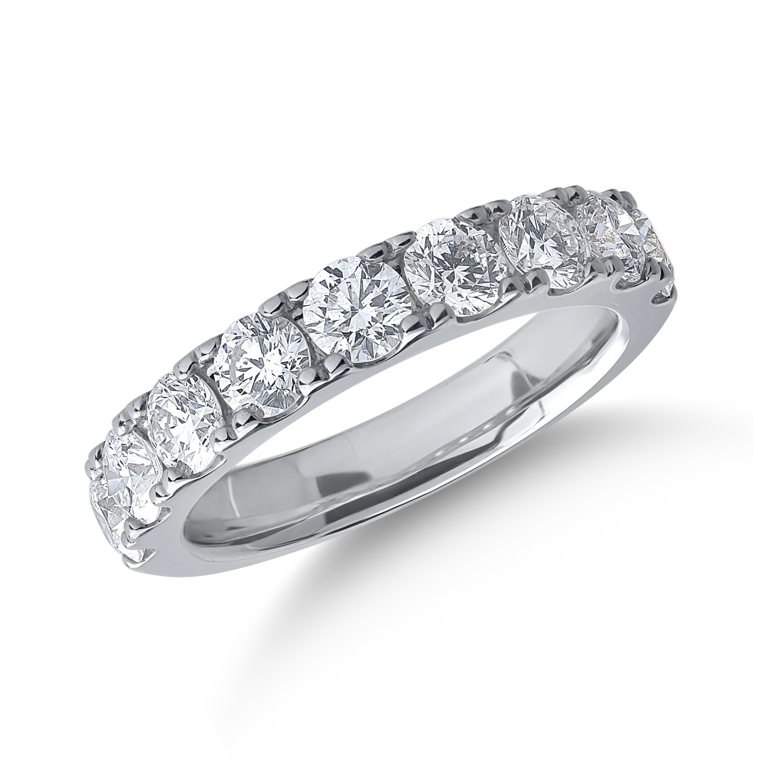 18K fehérarany gyűrű 1.52ct gyémántokkal