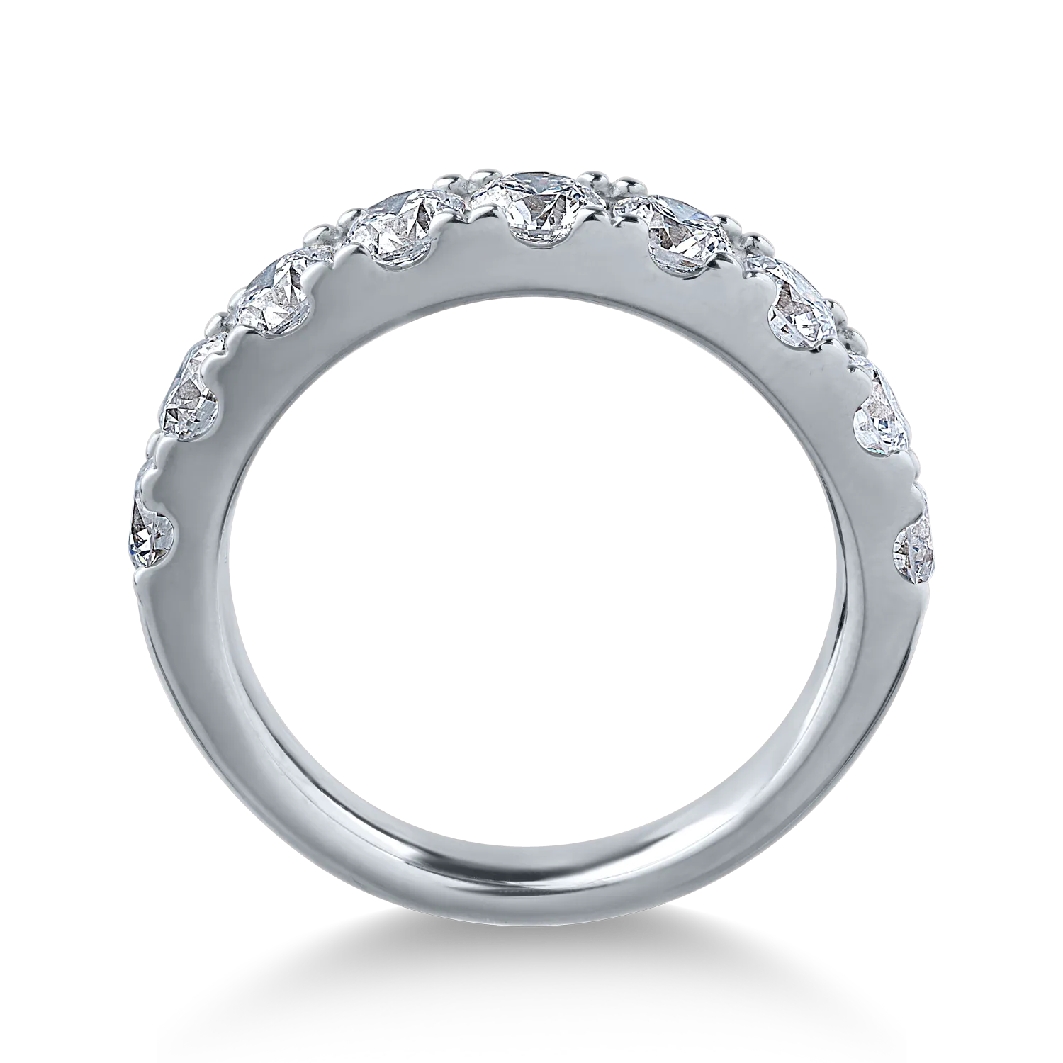 Pierścionek z 18K białego złota z brylantami o masie 1ct