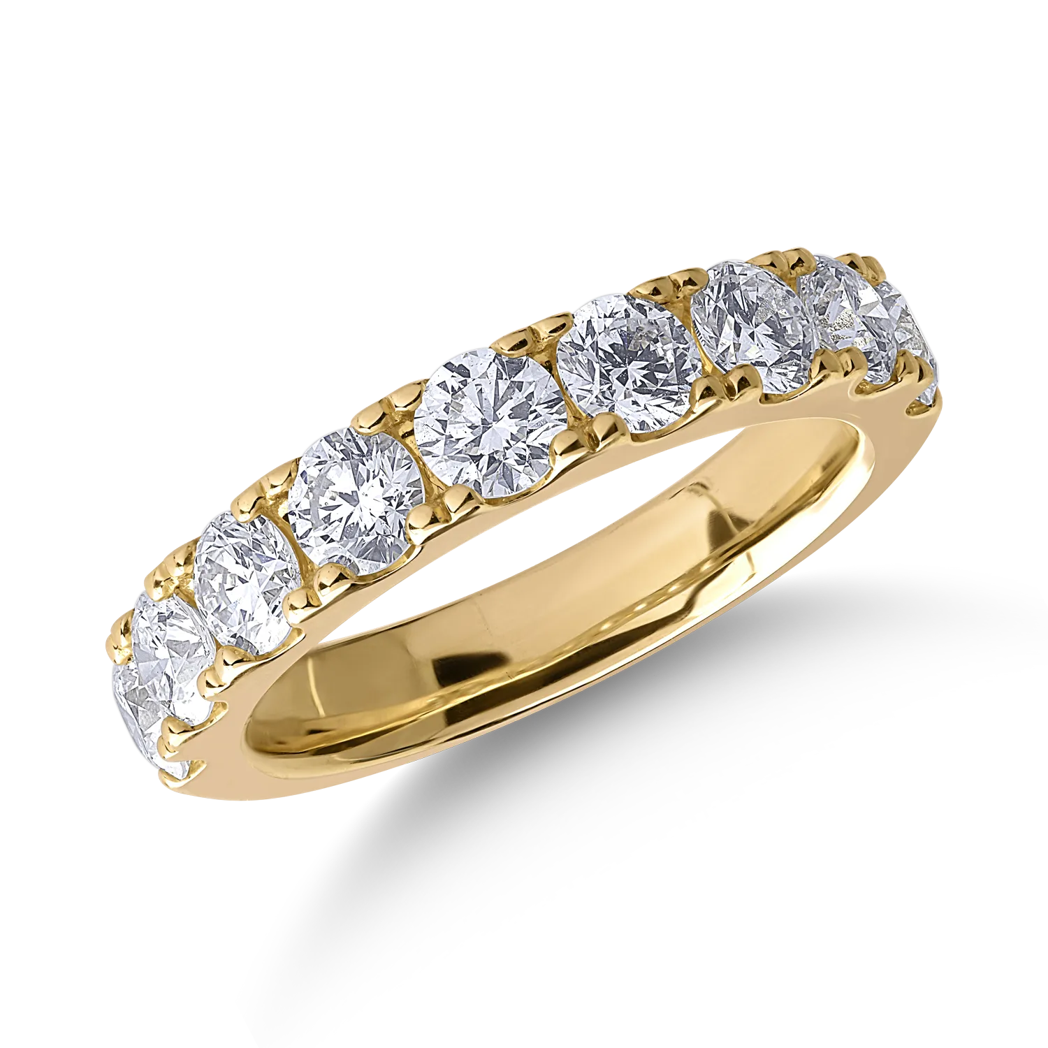 14K sárga arany gyűrű 1.5ct gyémántokkal