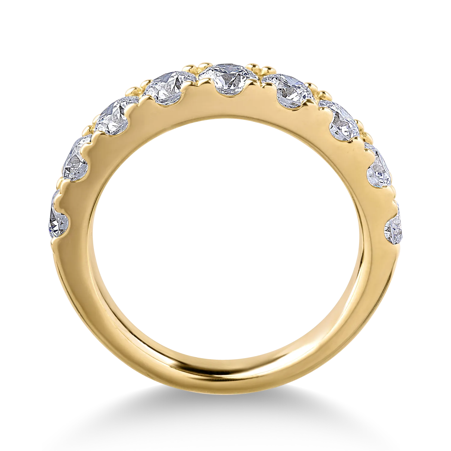 14K yellow gold ring with 1.5ct diamonds