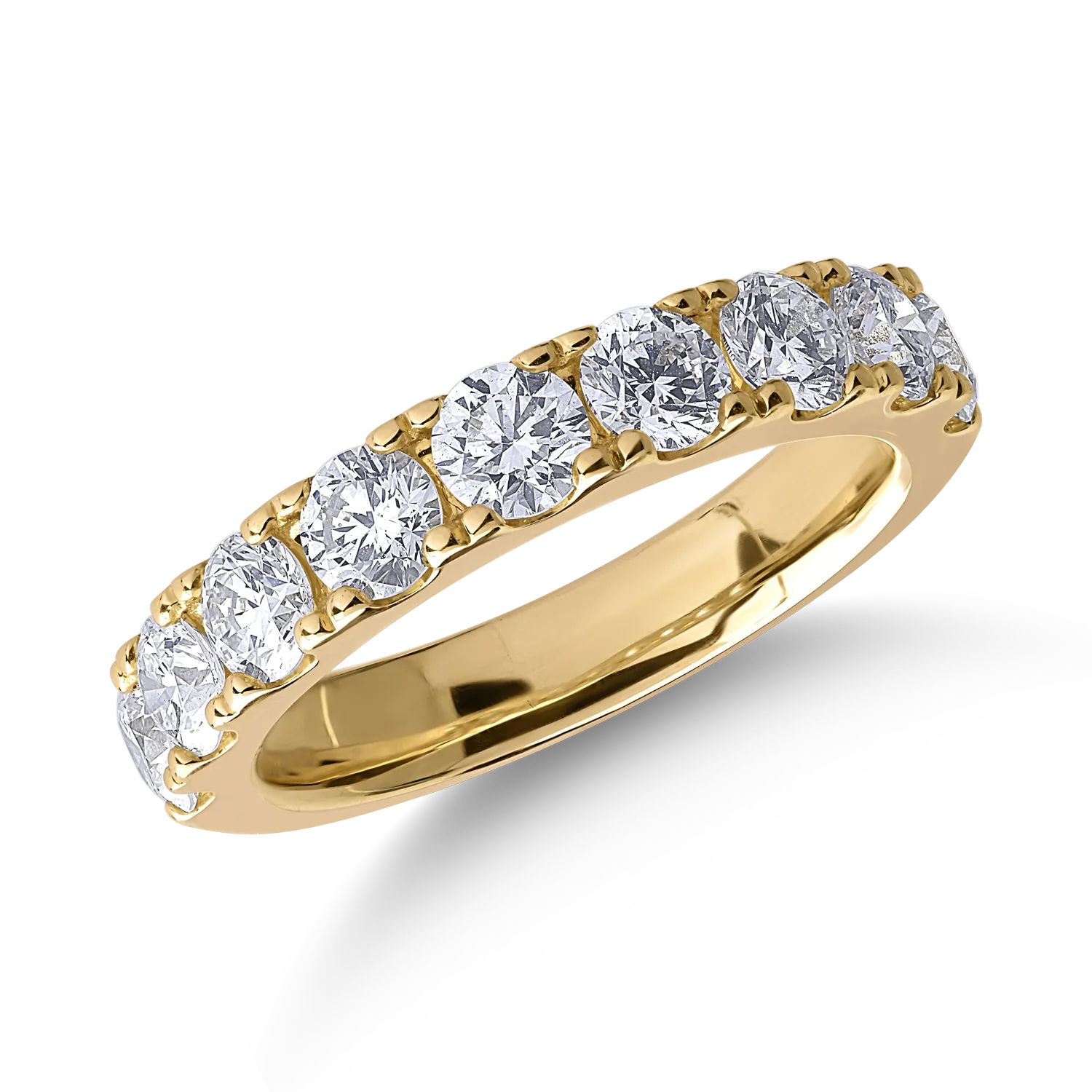 14K yellow gold ring with 1.5ct diamonds-153120