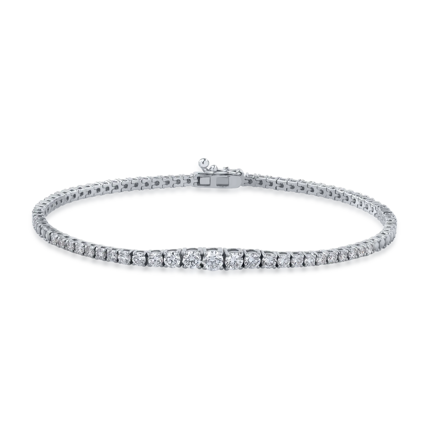 18K white gold tennis bracelet with 1.14ct diamonds