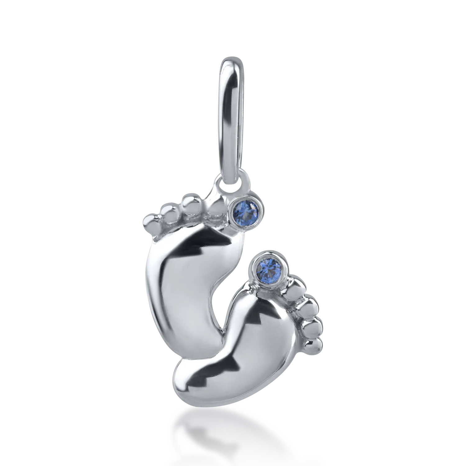 Pandantiv din aur alb cu safire de 0.02ct-153044
