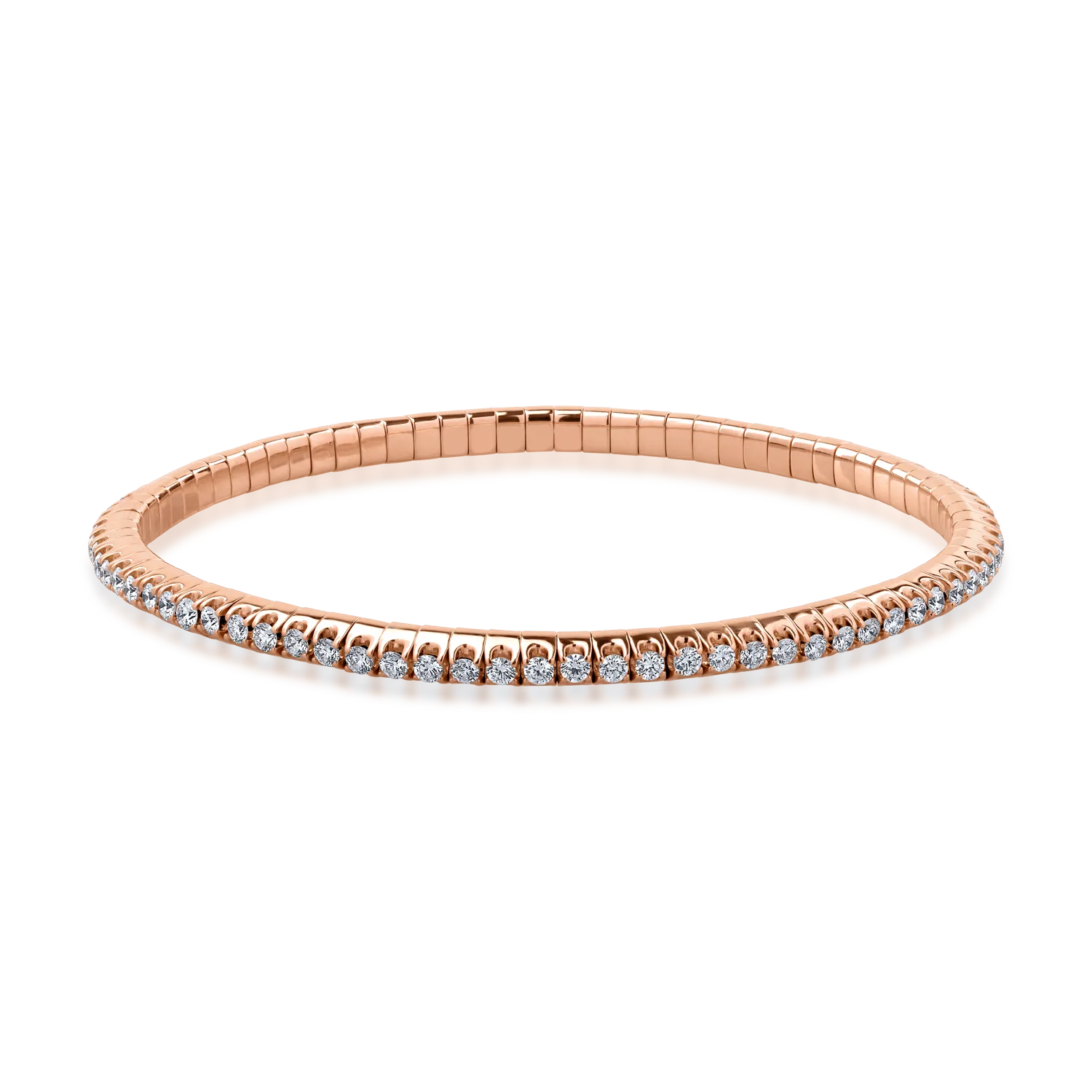 18K rose gold tennis bracelet with 1.91ct diamonds