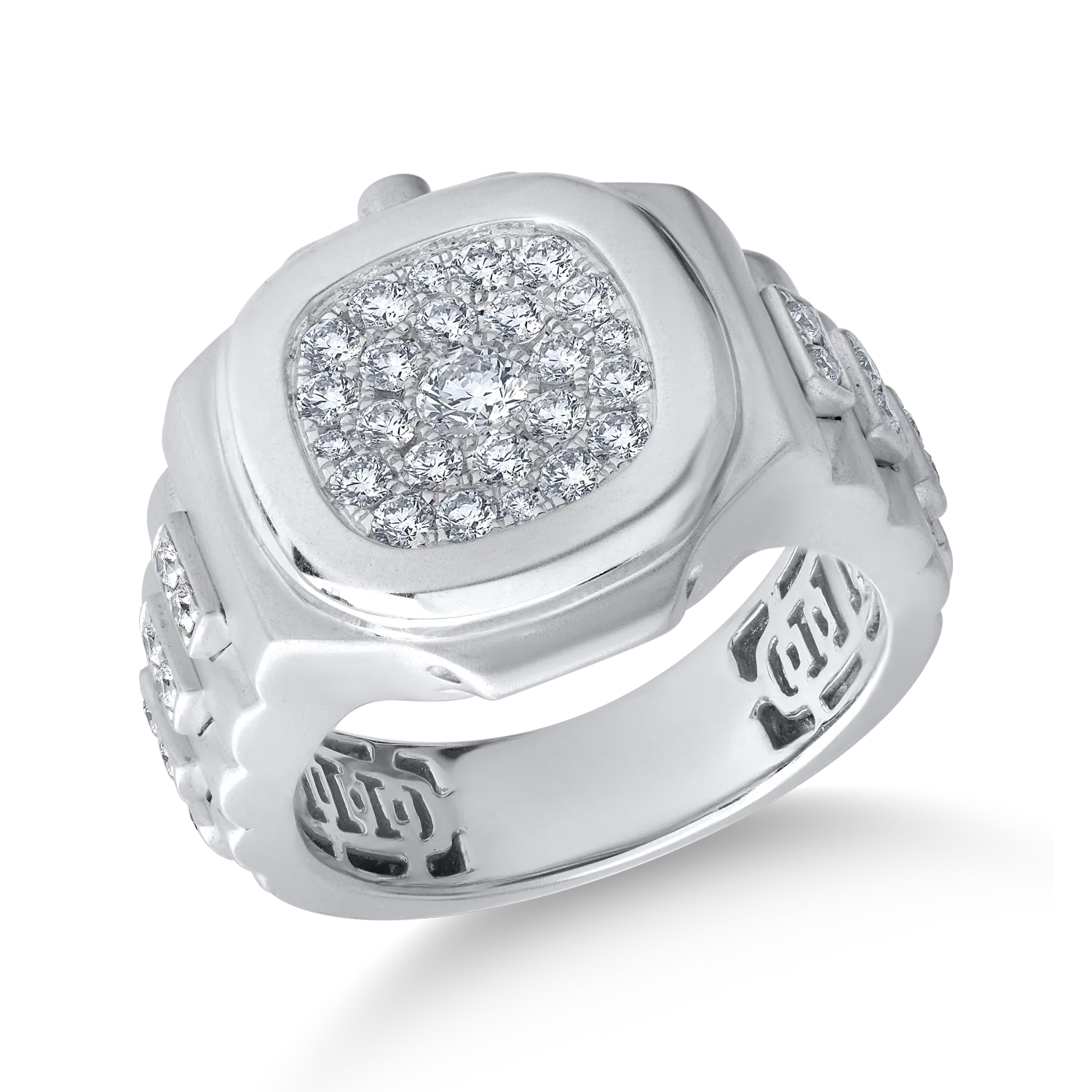 18K white gold ring with 0.85ct diamonds