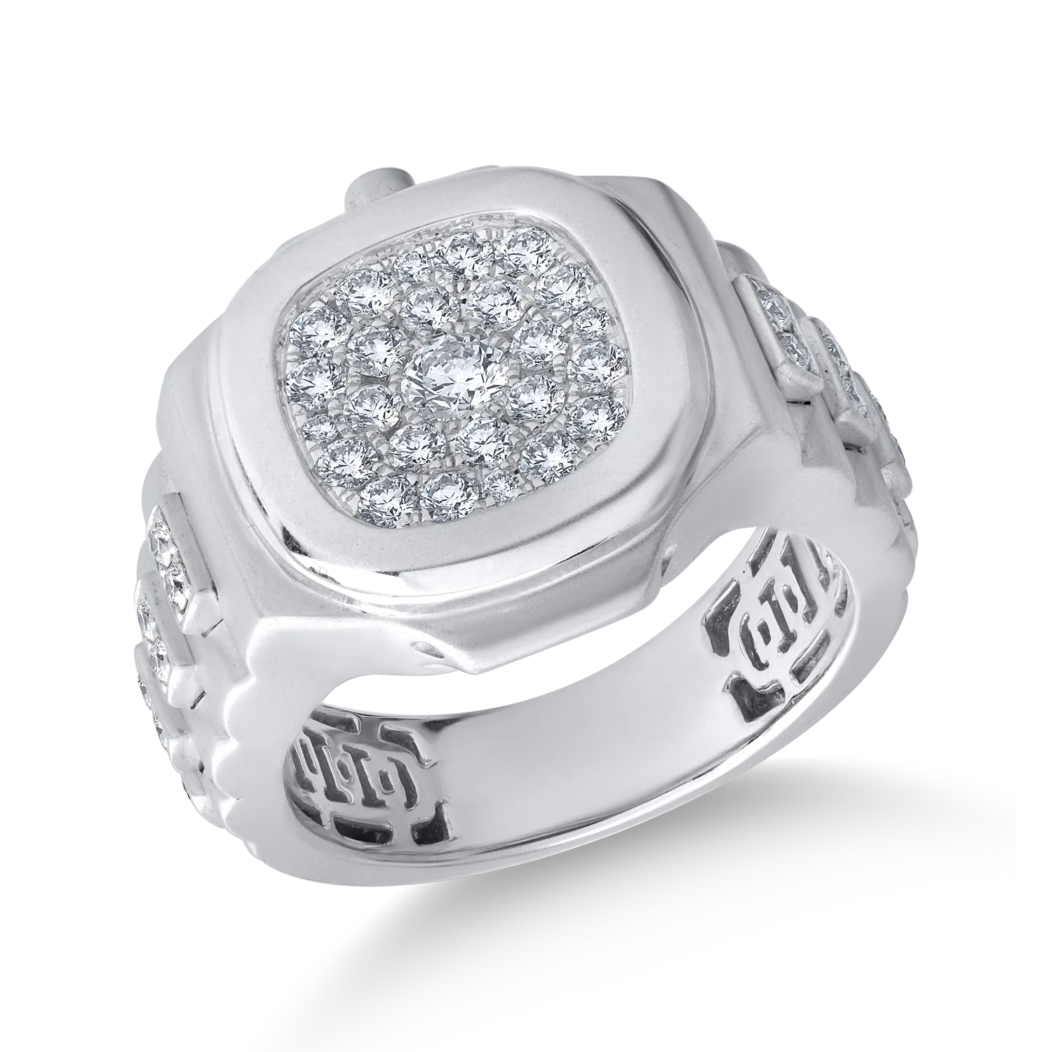 Inel din aur alb cu diamante de 0.85ct