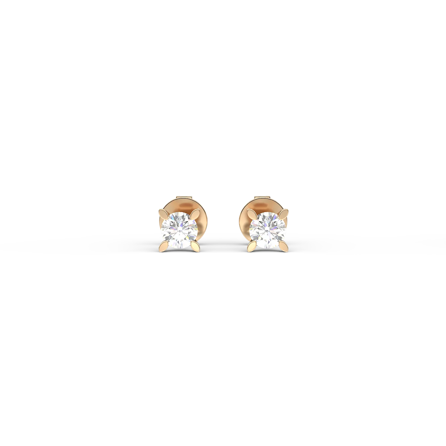 Yellow gold earrings with 0.2ct diamonds-153165