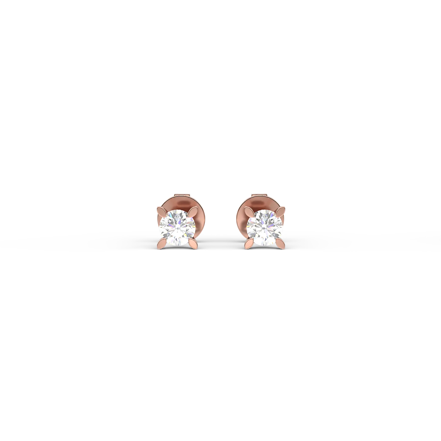 Rose gold earrings with 0.2ct diamonds-153166