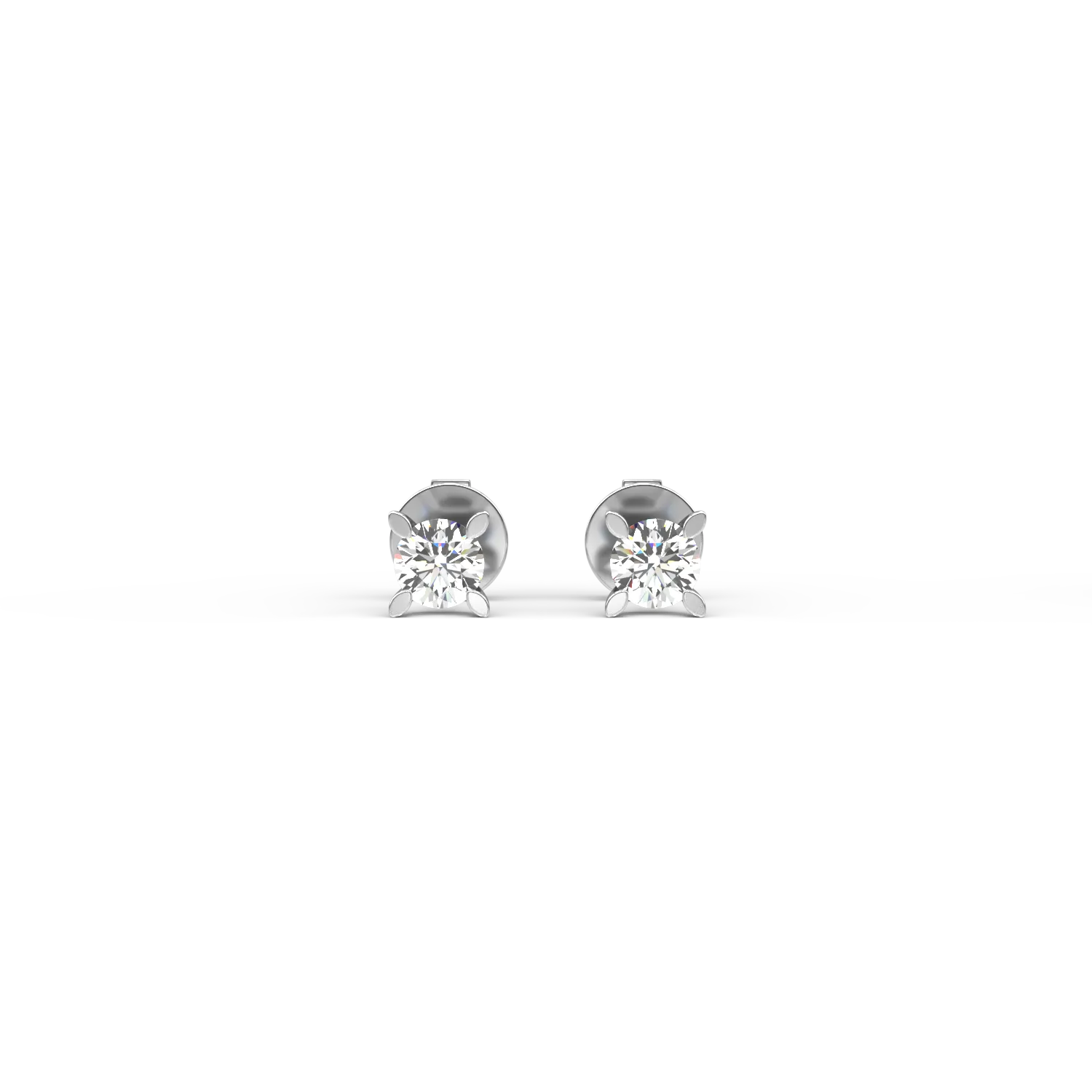 White gold earrings with 0.2ct diamonds