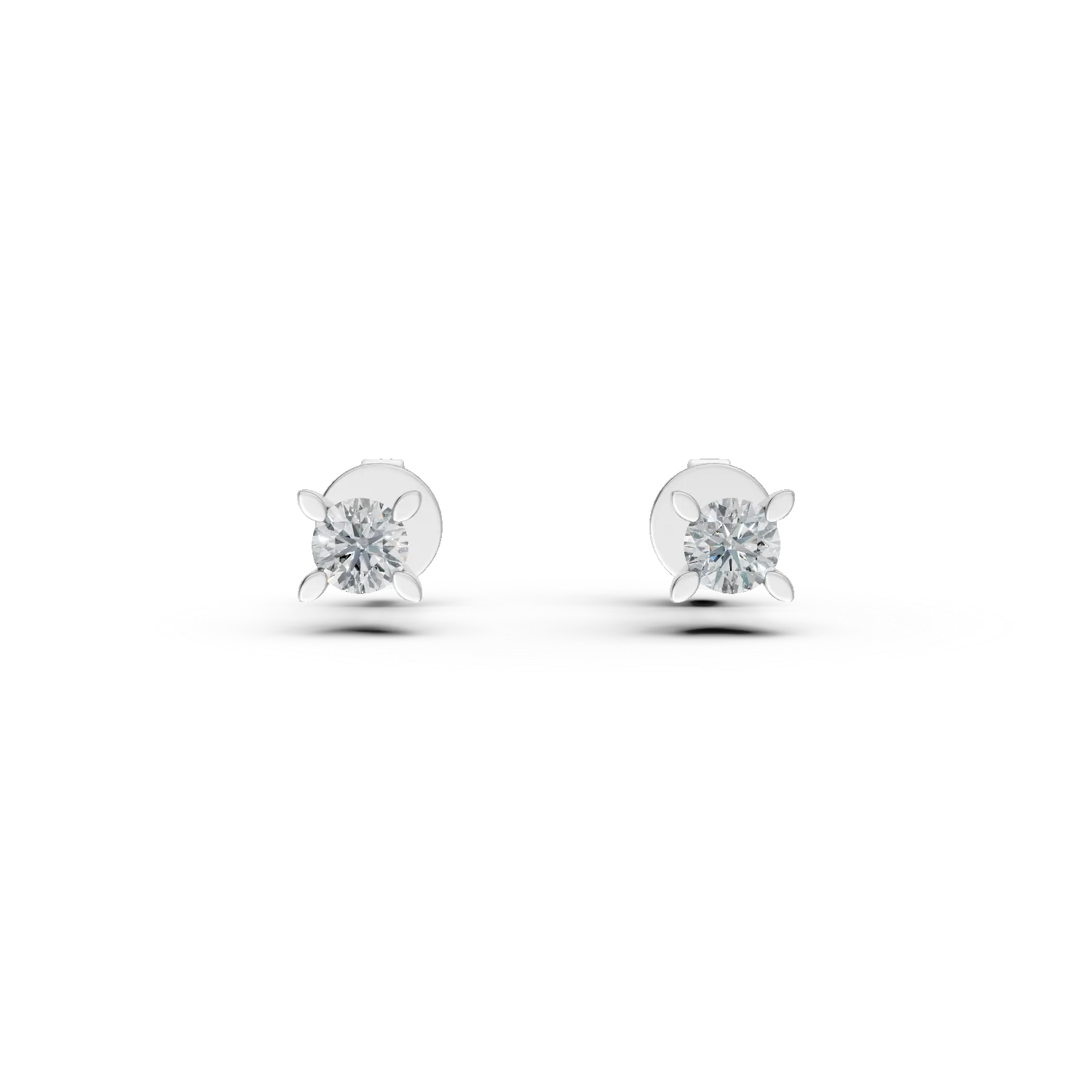 White gold earrings with 0.2ct diamonds-153167