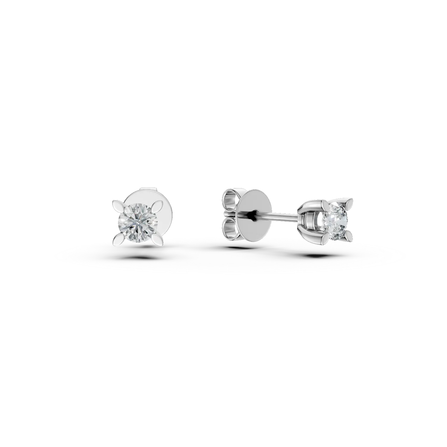 White gold earrings with 0.2ct diamonds