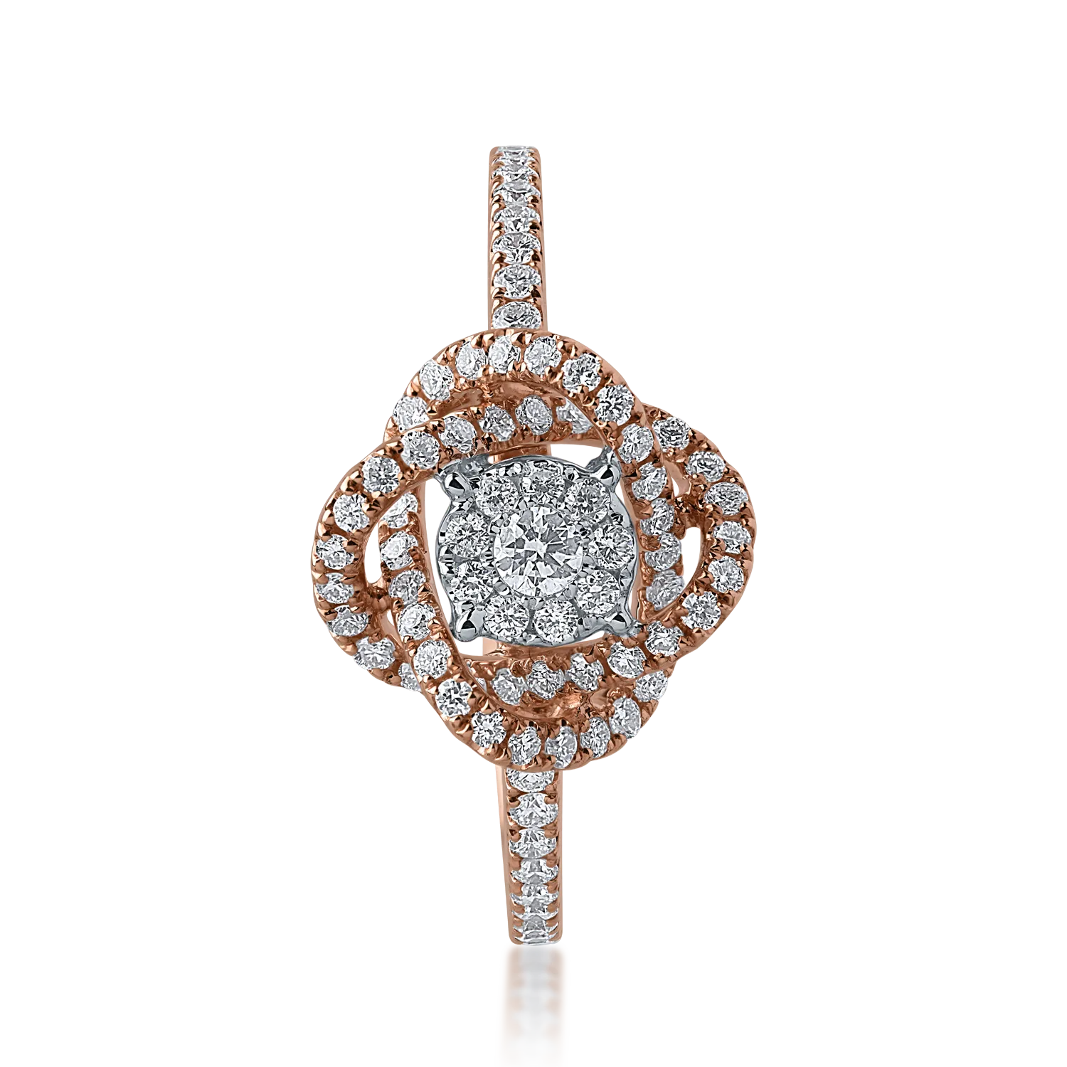 White-rose gold ring with 0.402ct diamonds