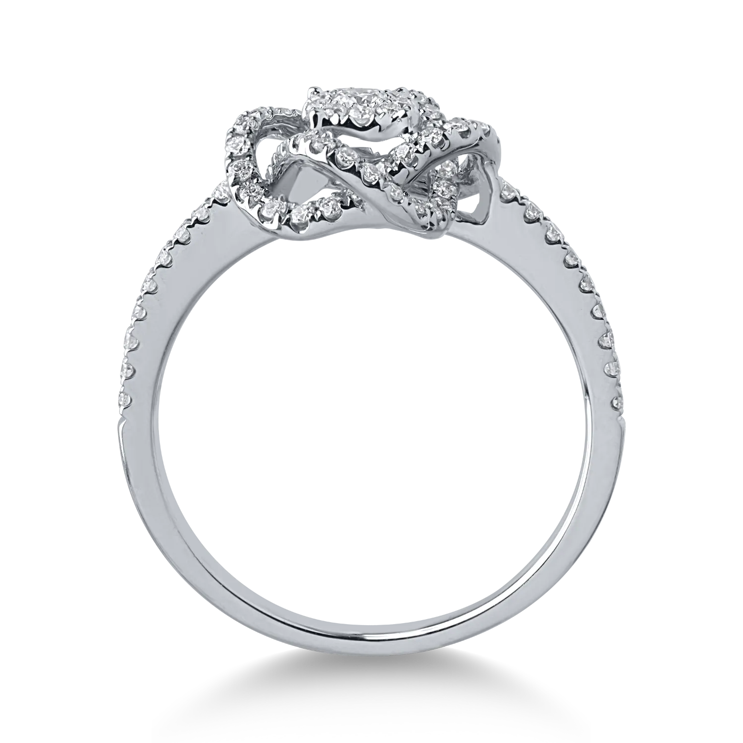 Inel din aur alb cu diamante de 0.6ct