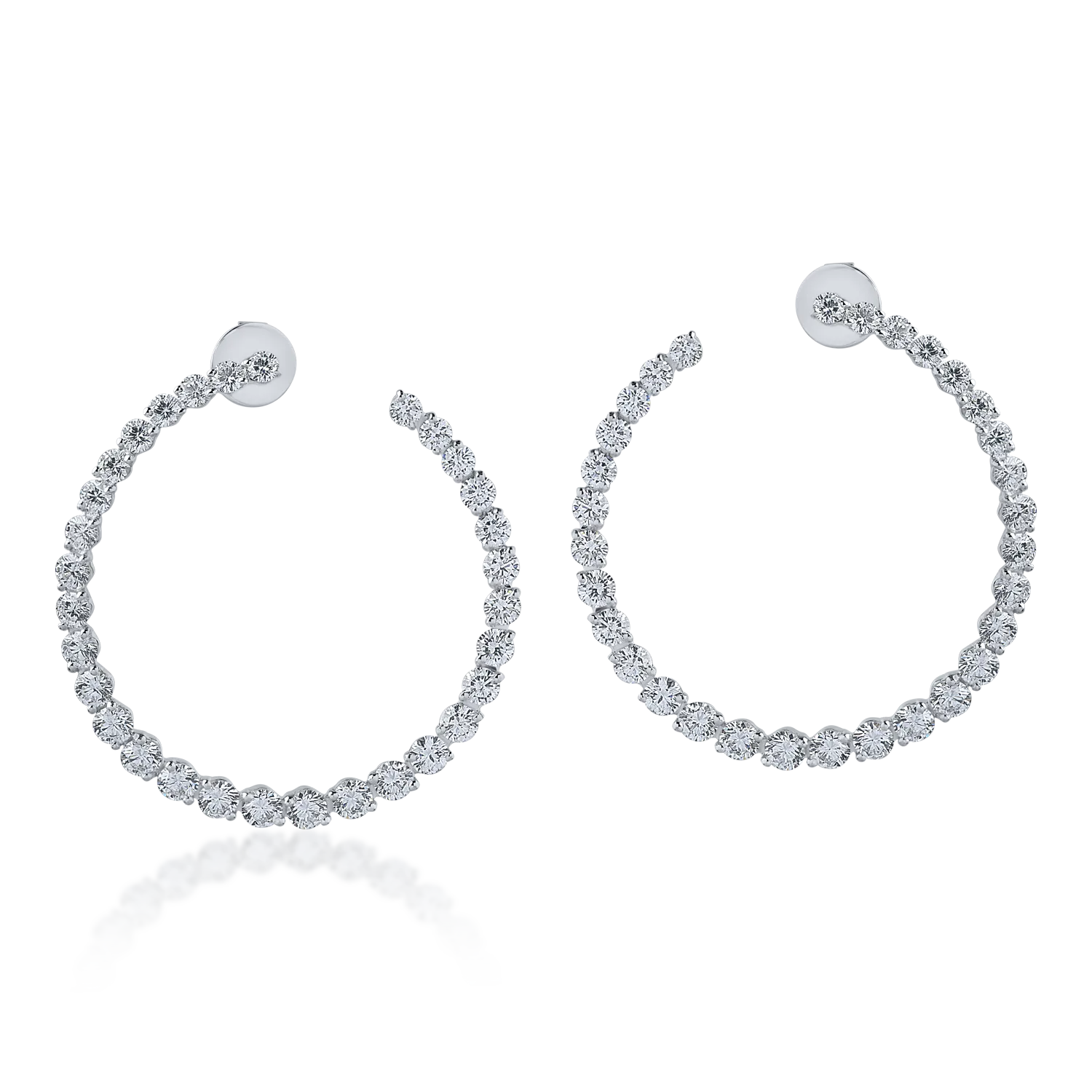 White gold earrings with 5.33ct diamonds
