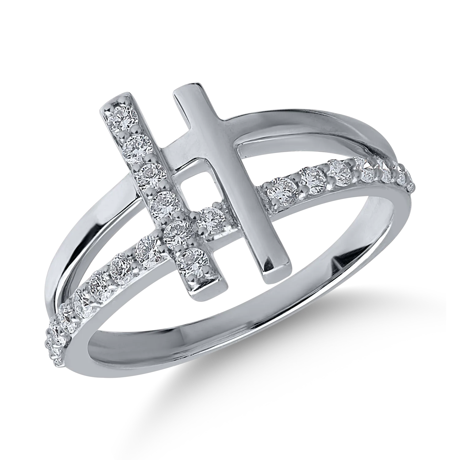 Inel din aur alb cu diamante de 0.307ct-153238