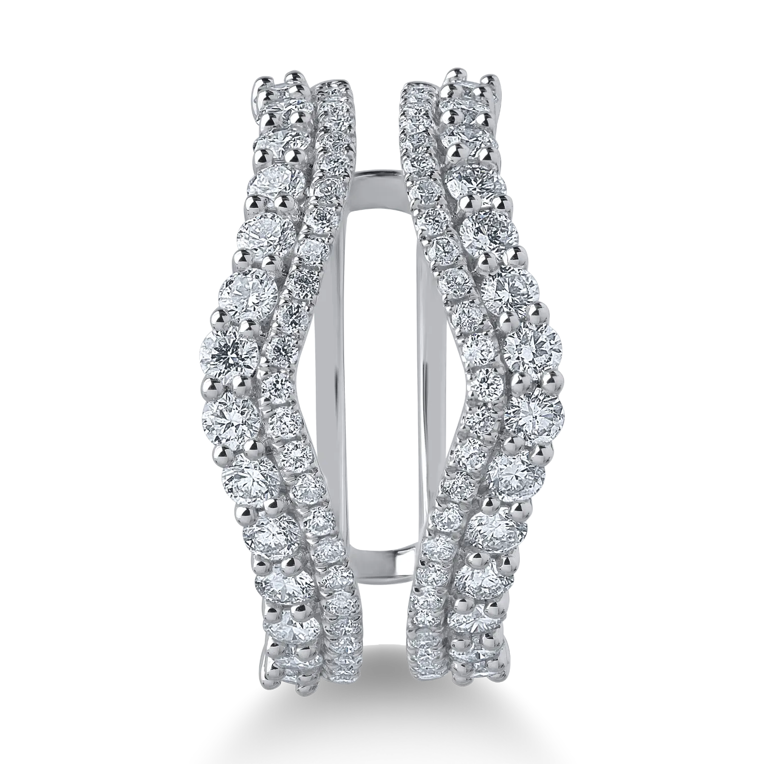 Inel din aur alb cu diamante de 1.277ct