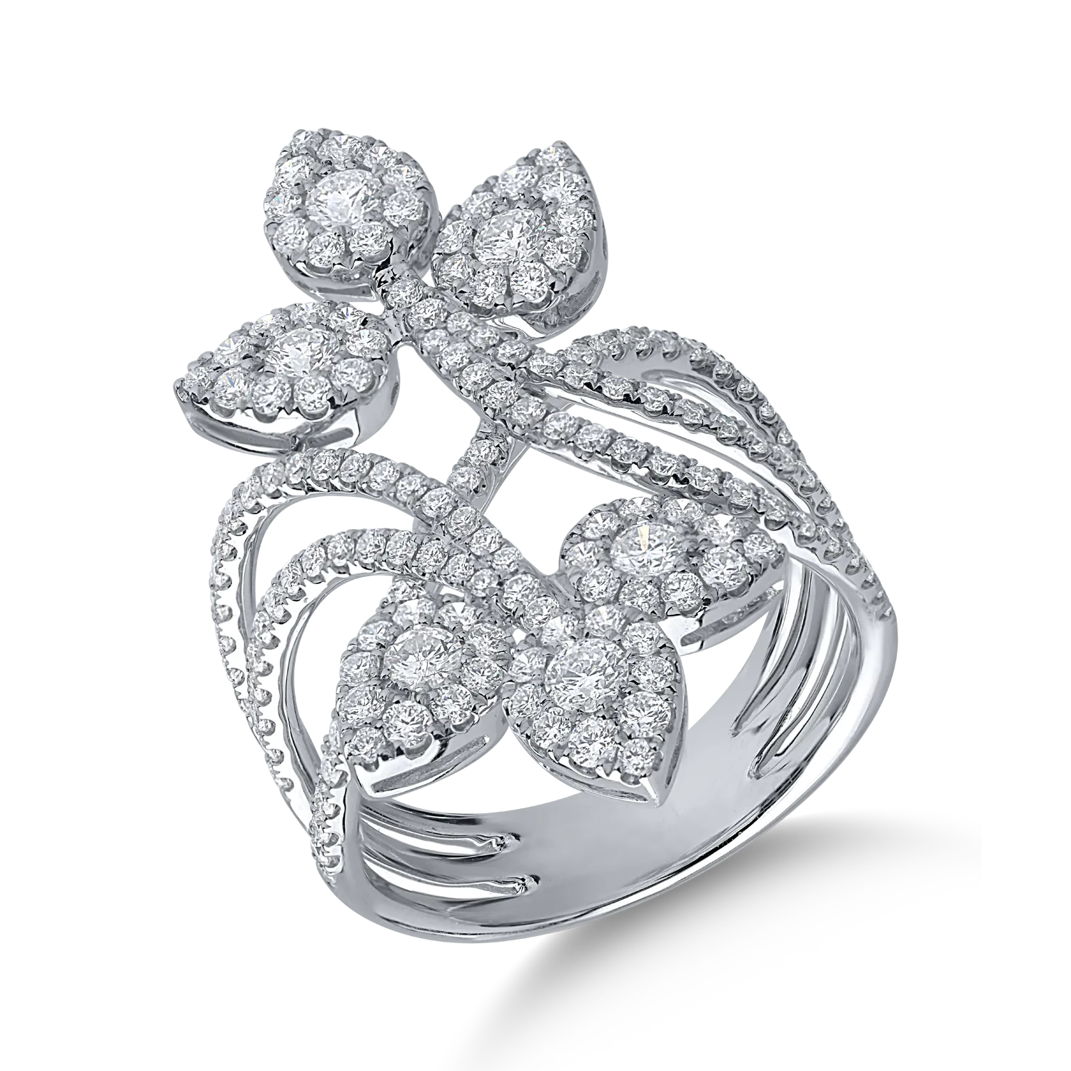 White gold ring with 1.554ct diamonds