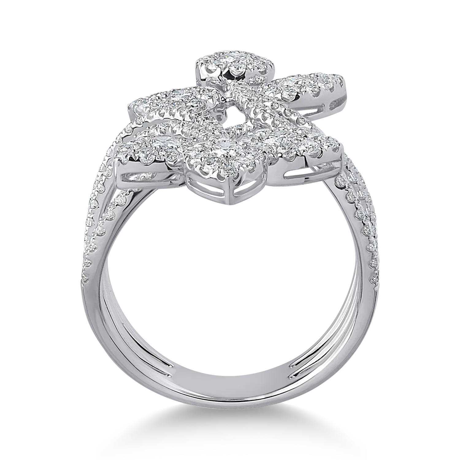 Inel din aur alb cu diamante de 1.554ct