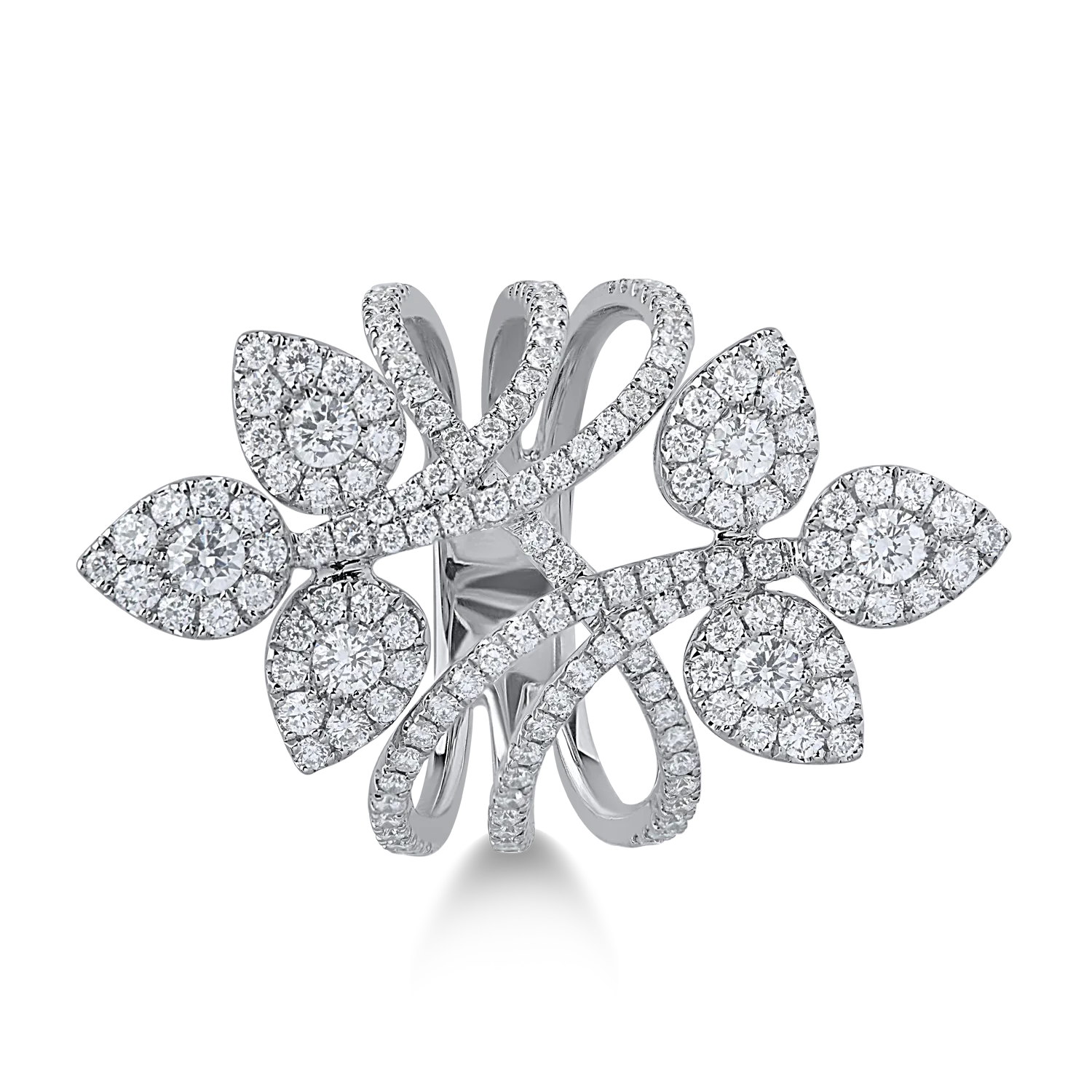 Inel din aur alb cu diamante de 1.554ct