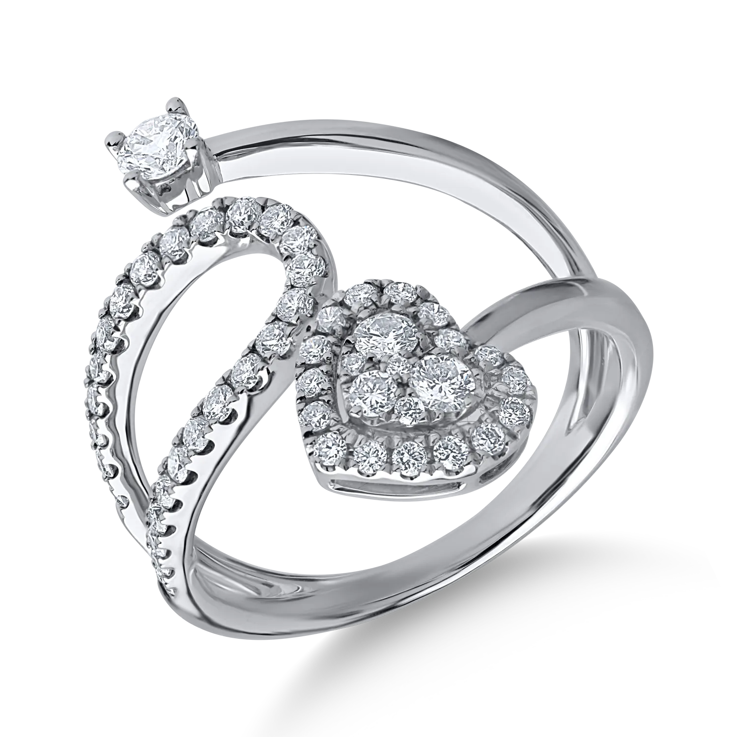 White gold ring with 0.67ct diamonds