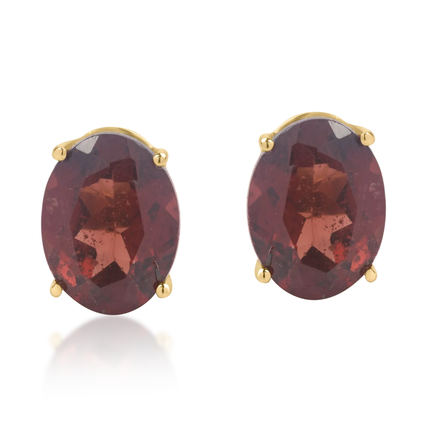 Обеци от 18K жълто злато с 3ct гранати-153273