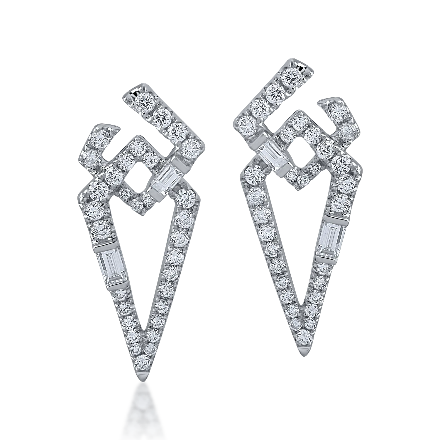 White gold earrings with 0.784ct diamonds