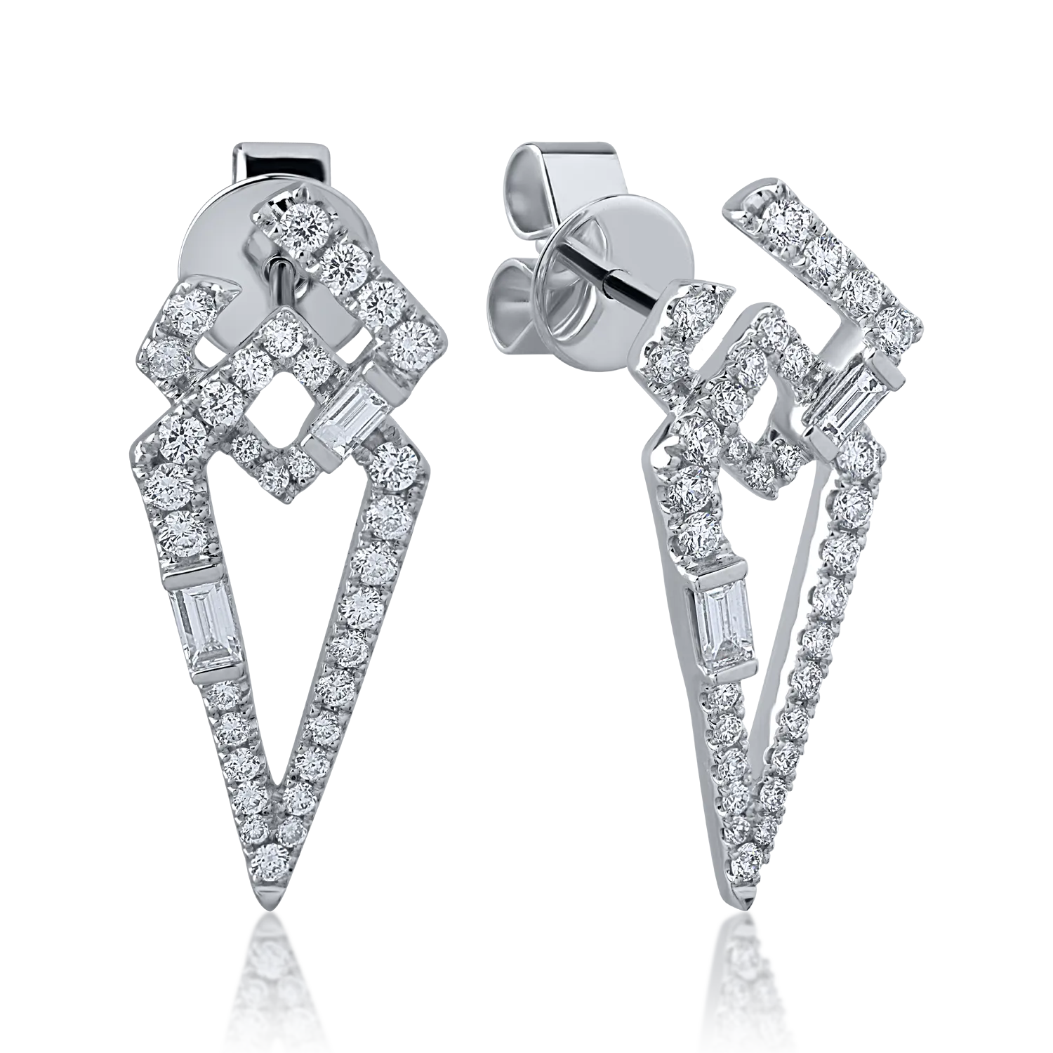 White gold earrings with 0.784ct diamonds