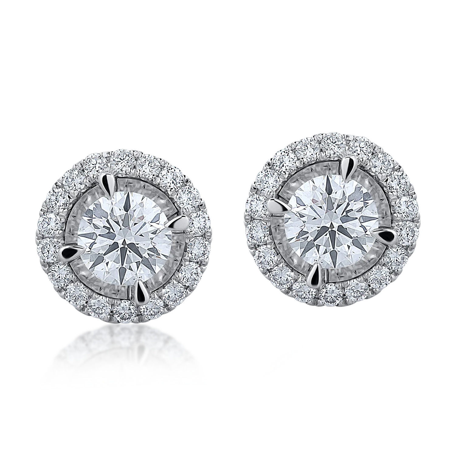 White gold earrings with 1.368ct diamonds