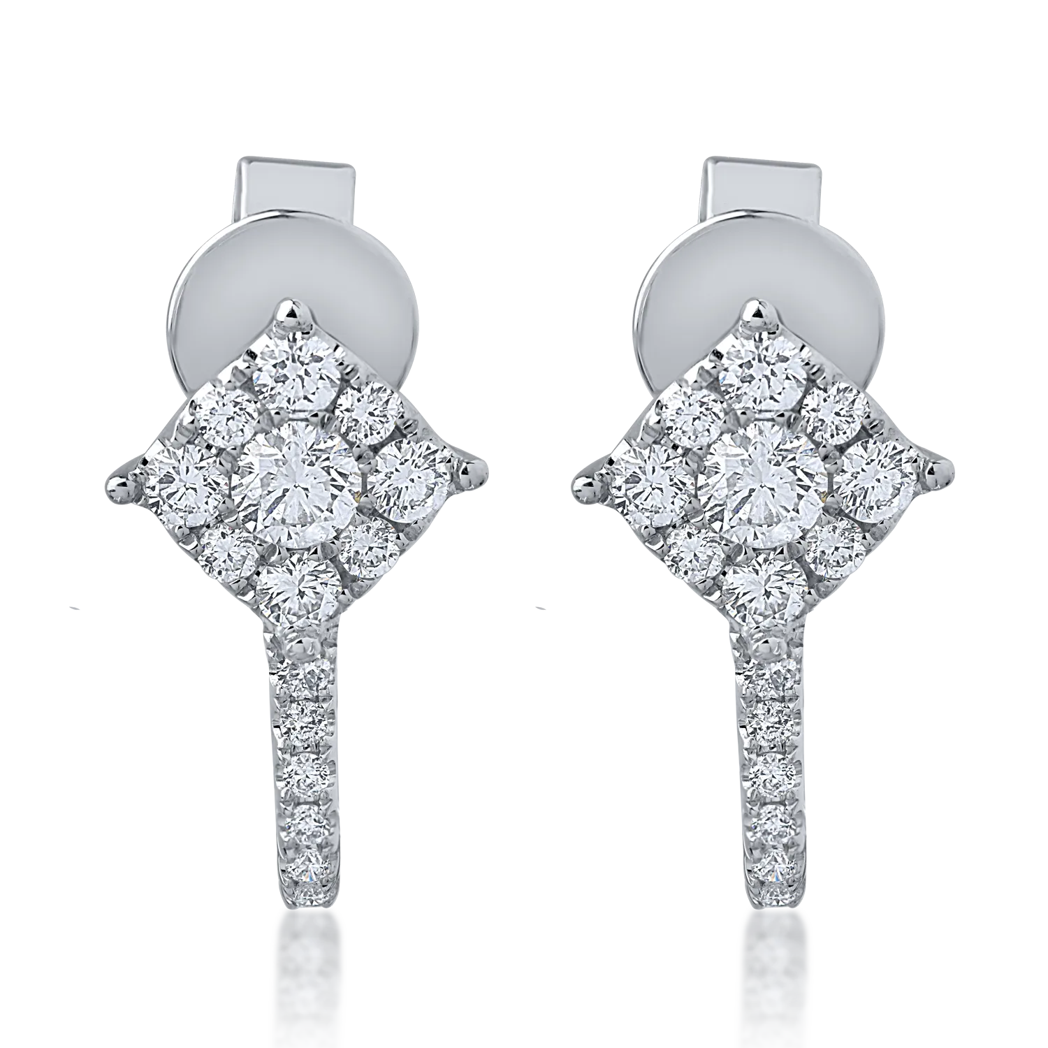 White gold earrings with 2.276ct diamonds