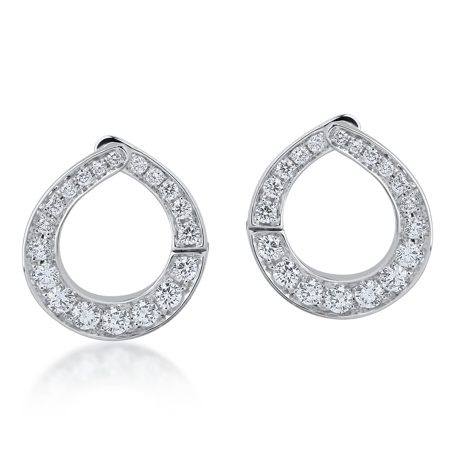 18K fehérarany fülbevaló 1.551ct gyémántokkal