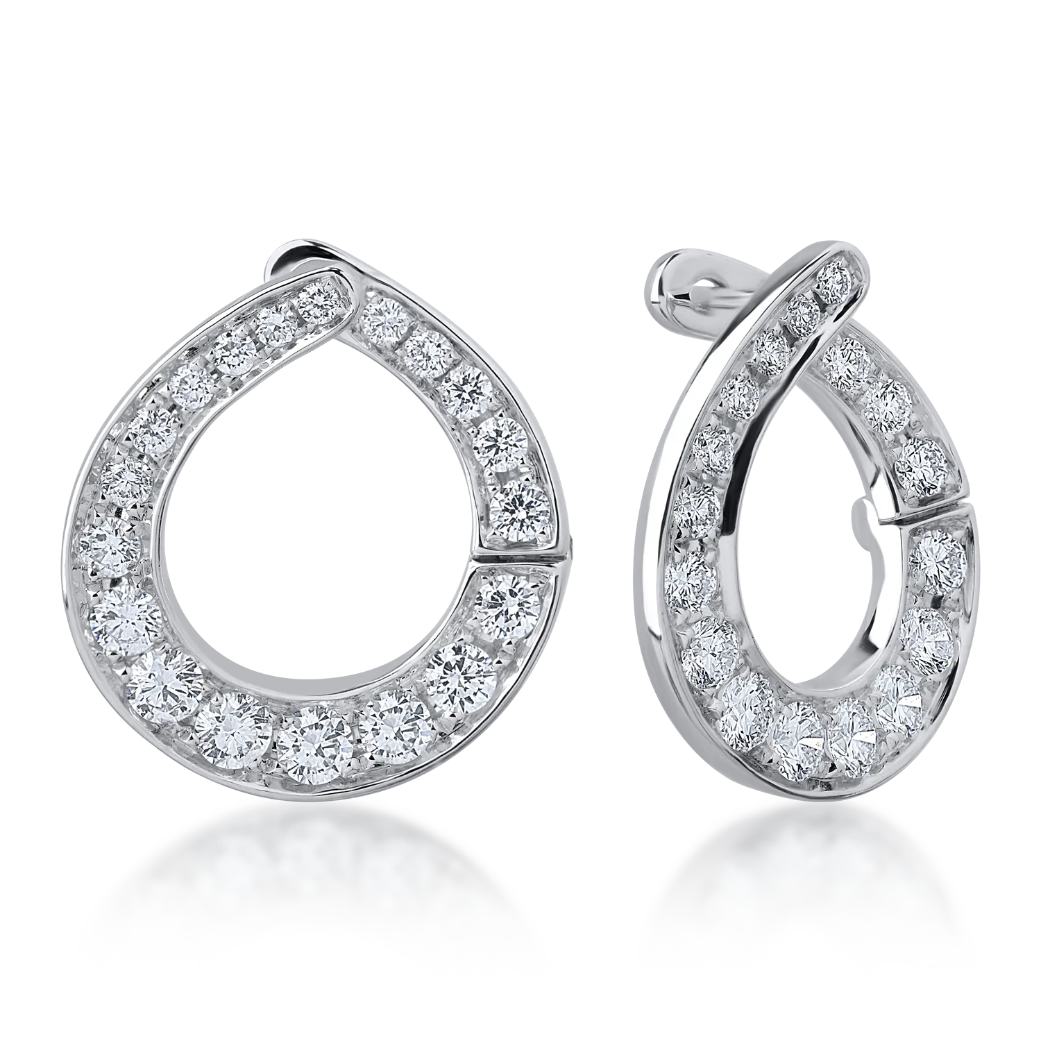 White gold earrings with 1.551ct diamonds