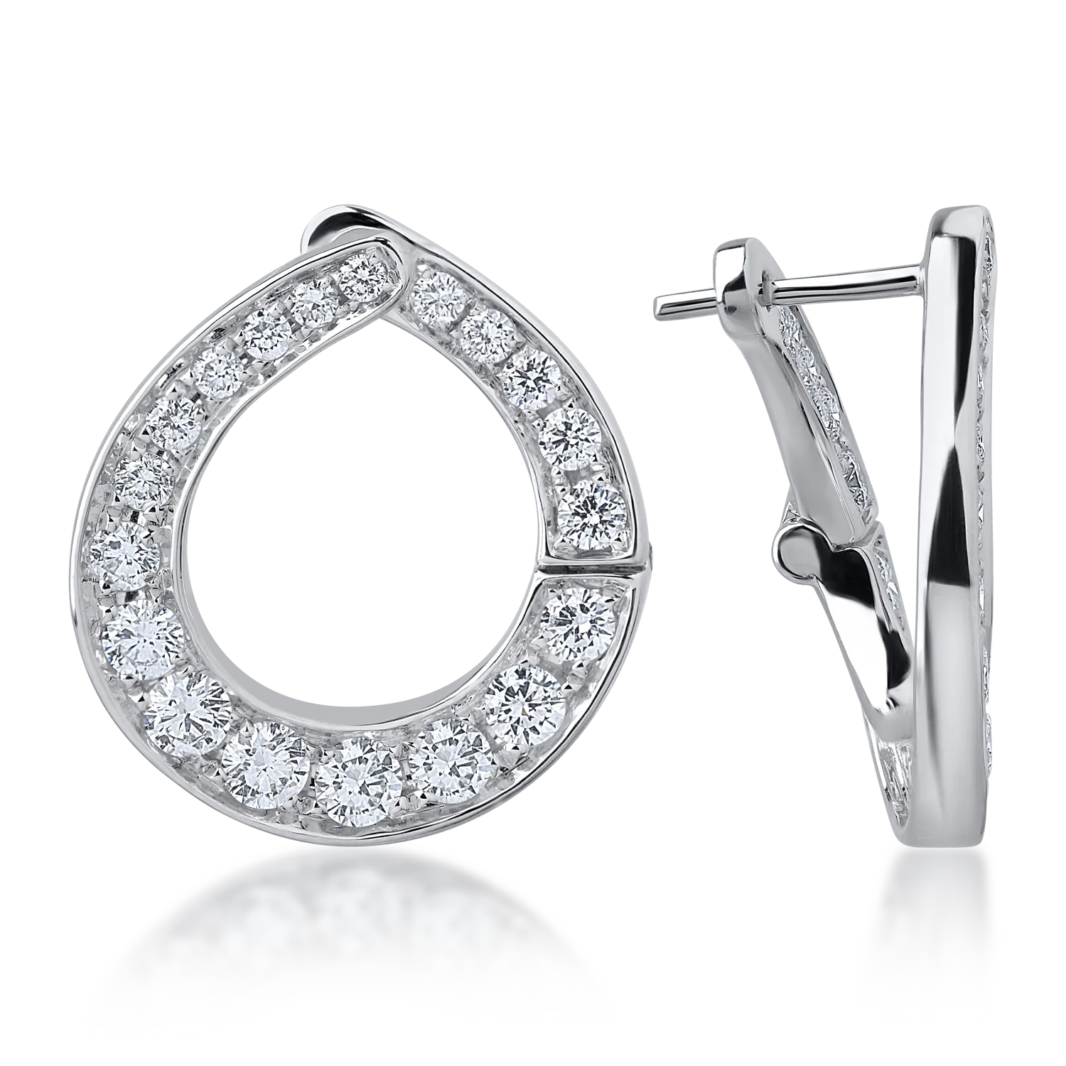 White gold earrings with 1.551ct diamonds