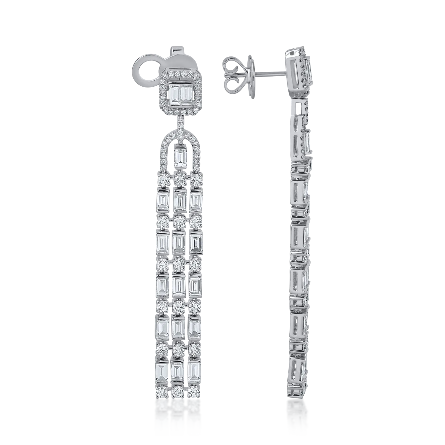 White gold earrings with 5.53ct diamonds