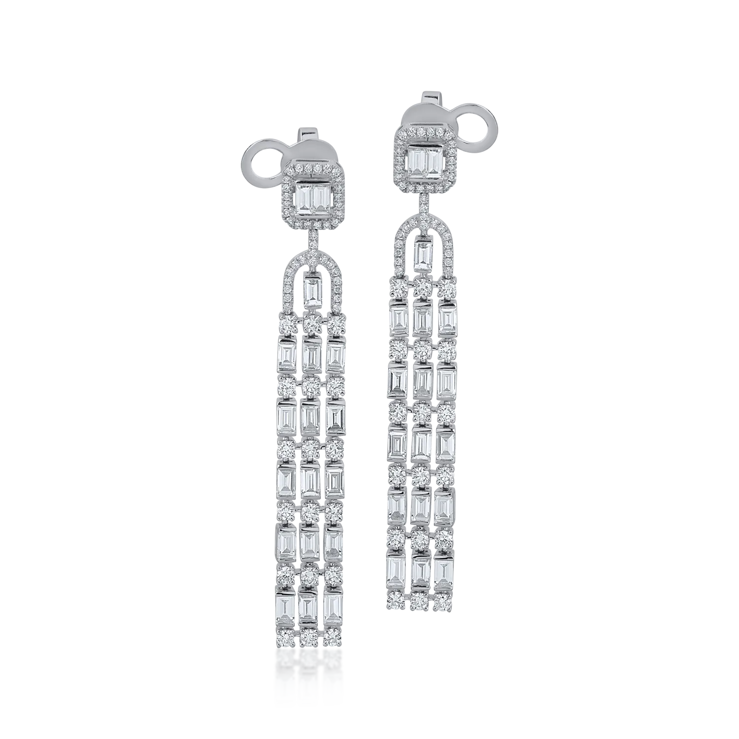 Cercei din aur alb cu diamante de 5.53ct-153314