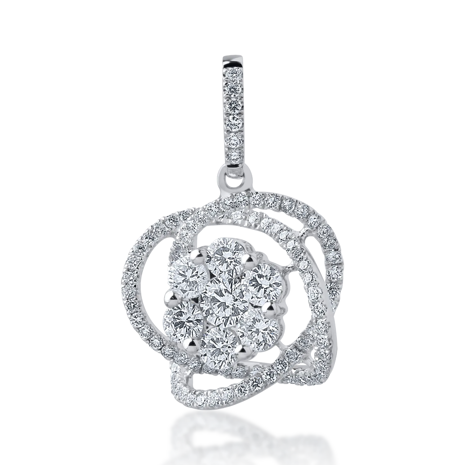 White gold pendant with 0.88ct diamonds