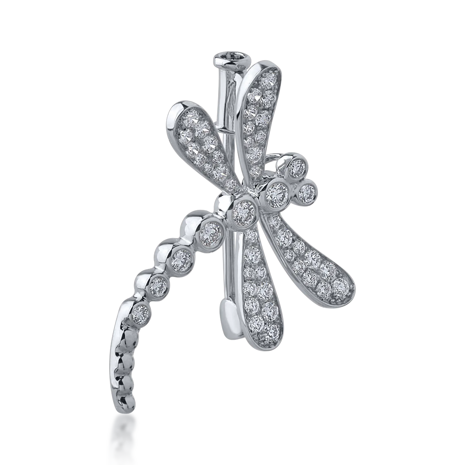Brosa din aur alb cu diamante de 0.651ct