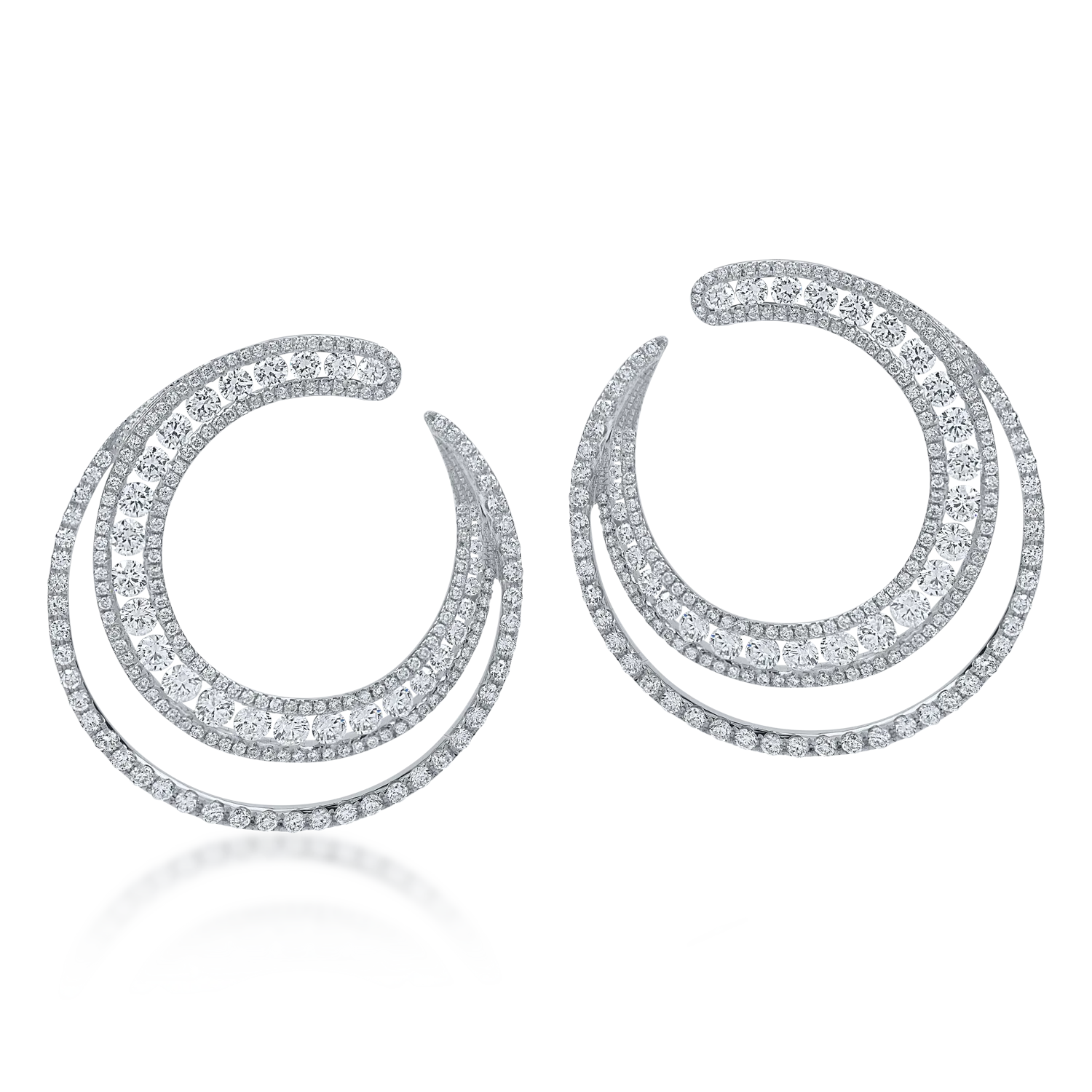 Cercei din aur alb cu diamante de 4.17ct-153369