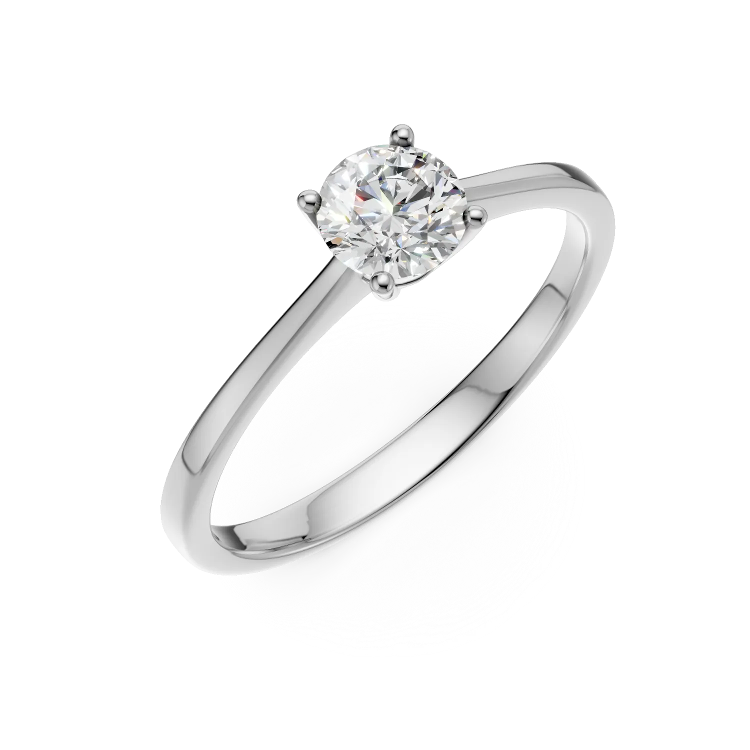 White gold engagement ring with 0.5ct solitaire diamond