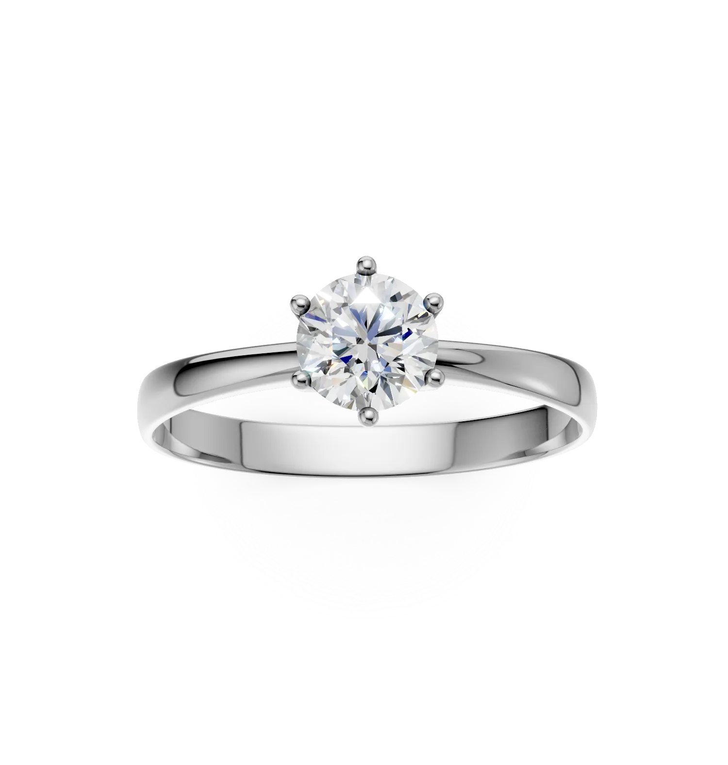 White gold engagement ring with 0.6ct solitaire diamond