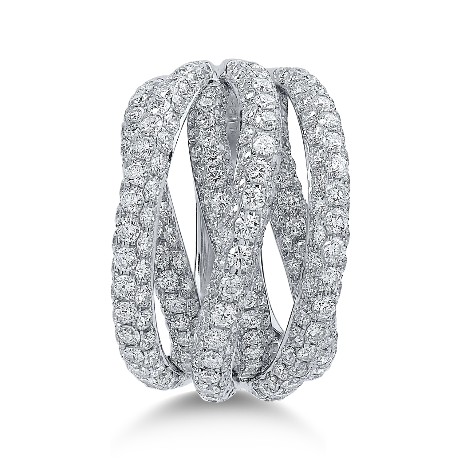 Inel din aur alb cu diamante de 4.72ct
