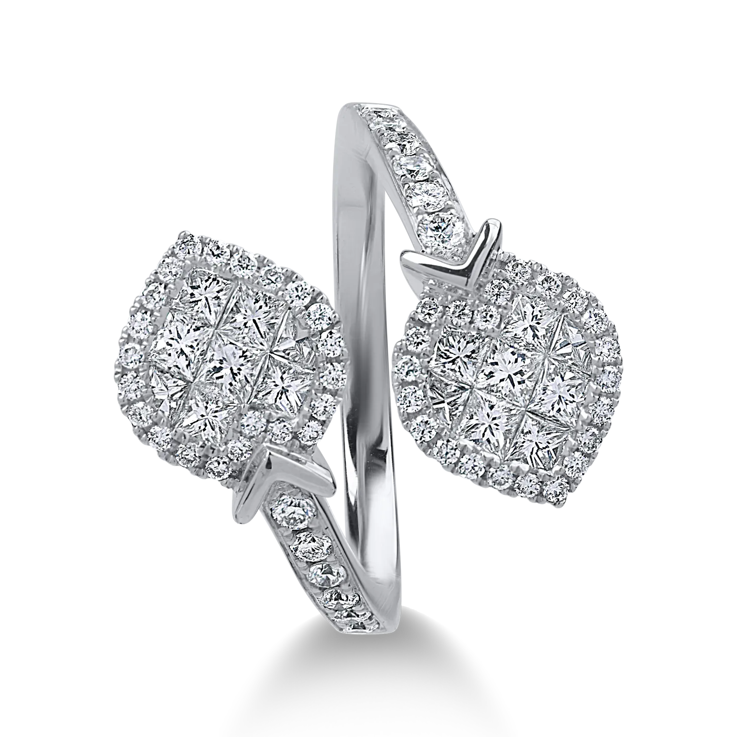 Inel din aur alb cu diamante de 1.19ct