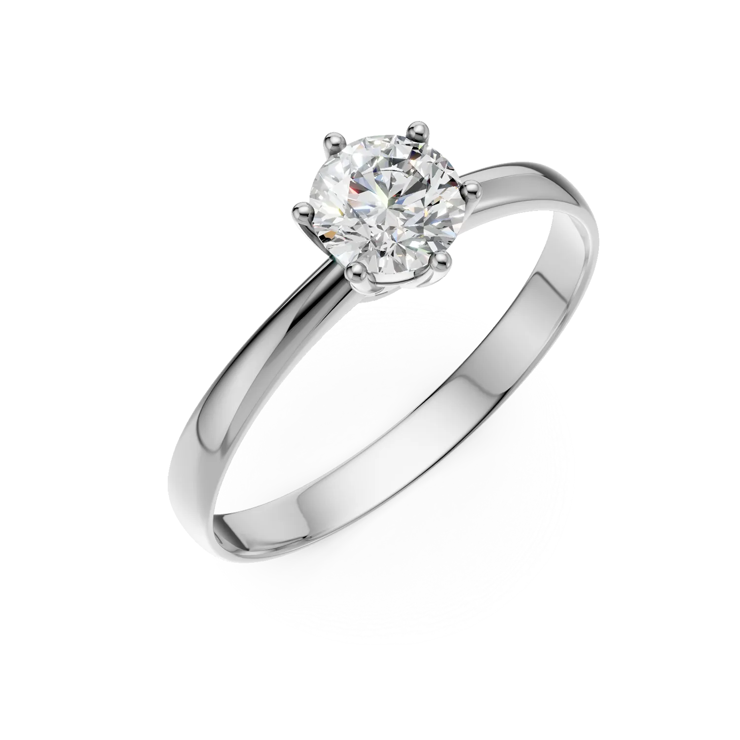 White gold engagement ring with a 0.52ct solitaire diamond