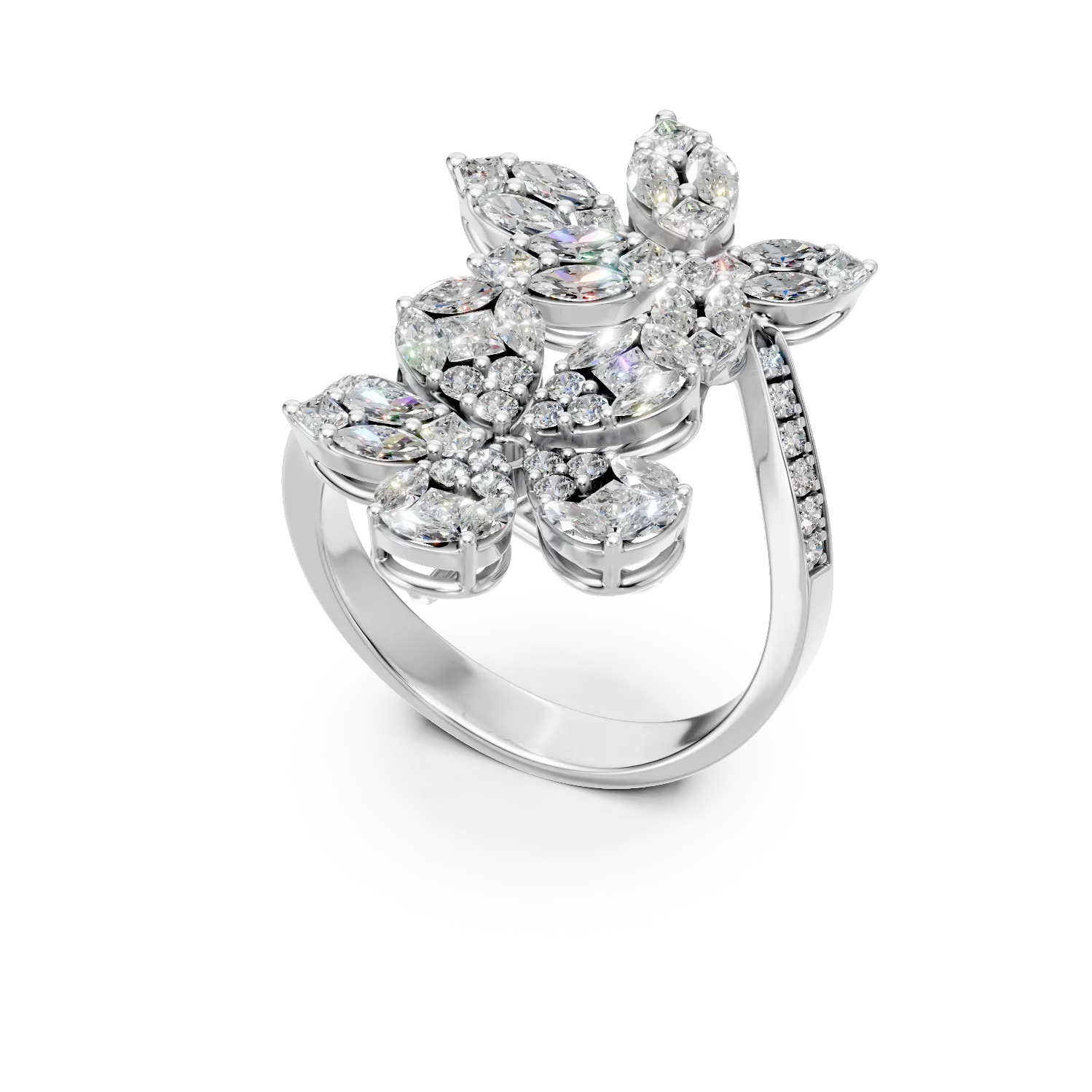 Fehérarany gyűrű 1.97ct gyémántokkal