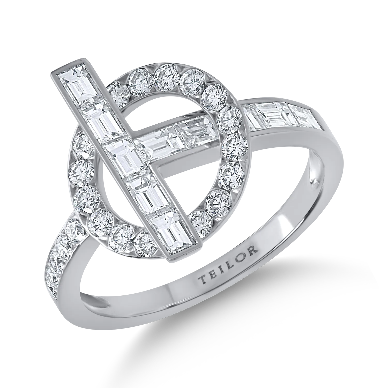 Fehérarany gyűrű 1.17ct gyémántokkal