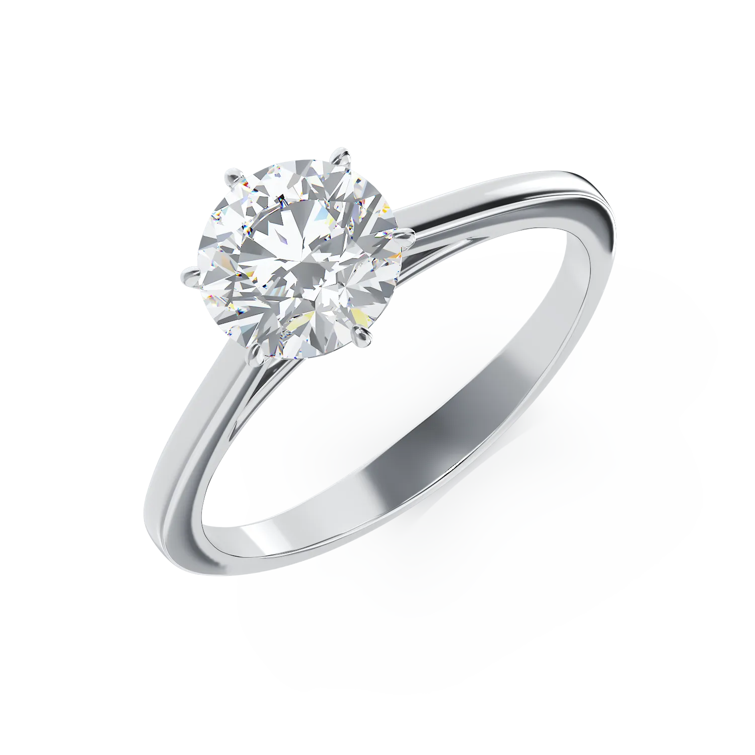 18K fehérarany eljegyzési gyűrű 1.02ct pasziánsz gyémánttal